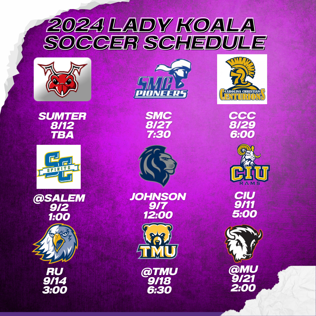 Lady Koala Soccer Drops 2024 Schedule