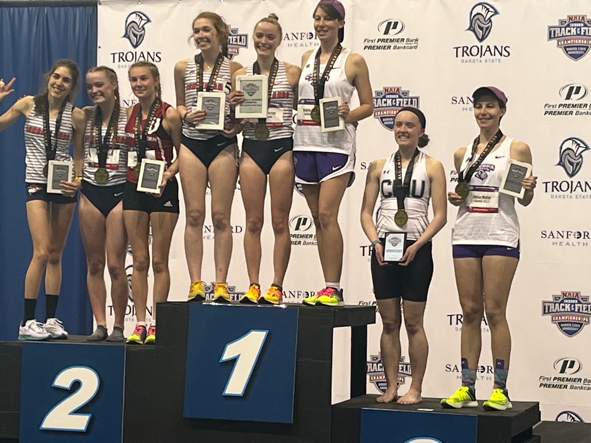 Whatley Sisters on the All-American Podium